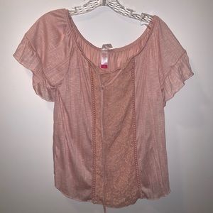 Pink Off The Shoulder Top